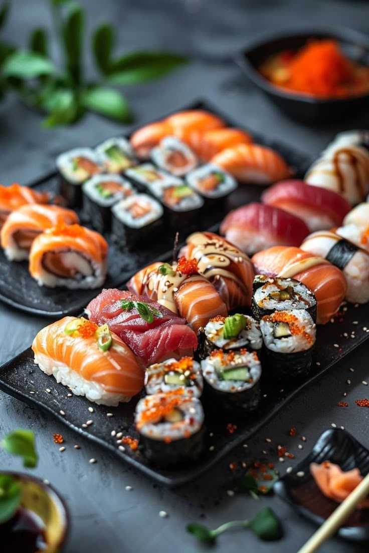 Chef preparing sushi